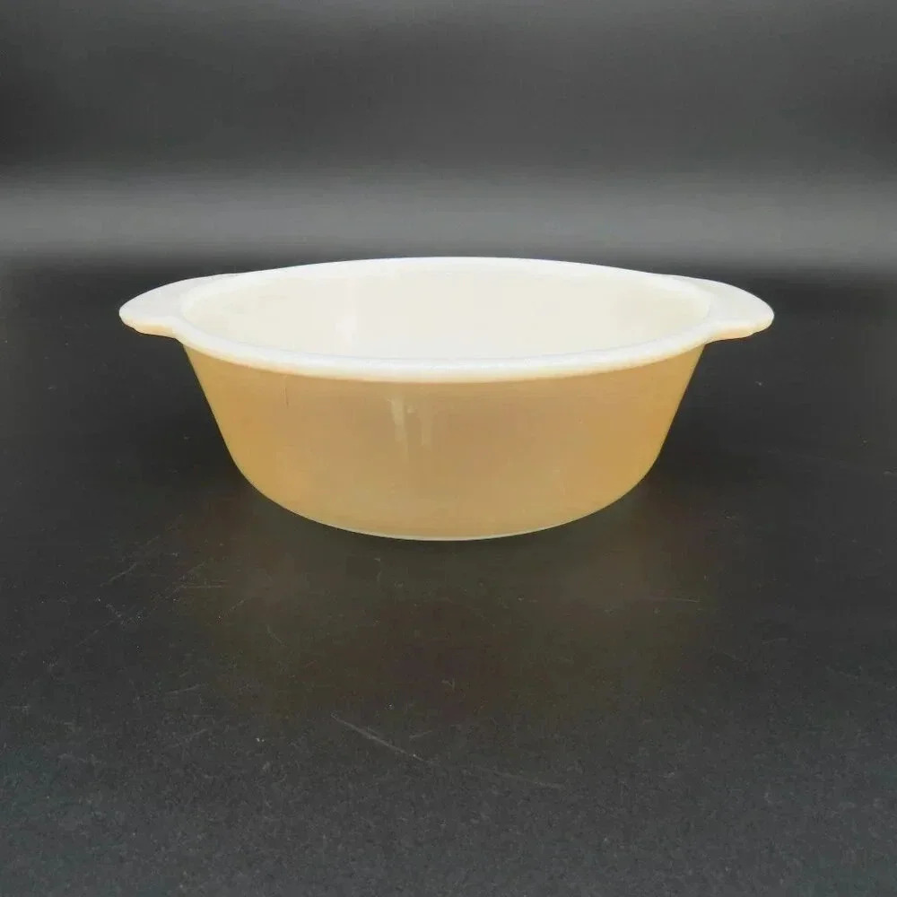 Vintage Anchor Hocking Fire King Peach Luster Casserole Dish Set of 3 - Picture 6 of 14